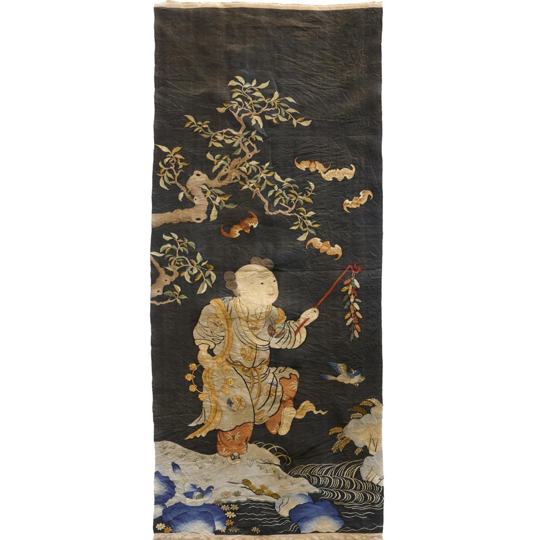 Antique Chinese Kesi silk panel (1 of 6)