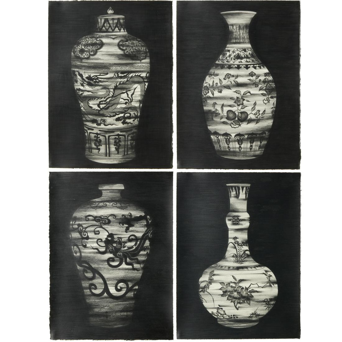 Evelyn Lam, (4) graphite on paper drawings, 2001 (1 of 10)