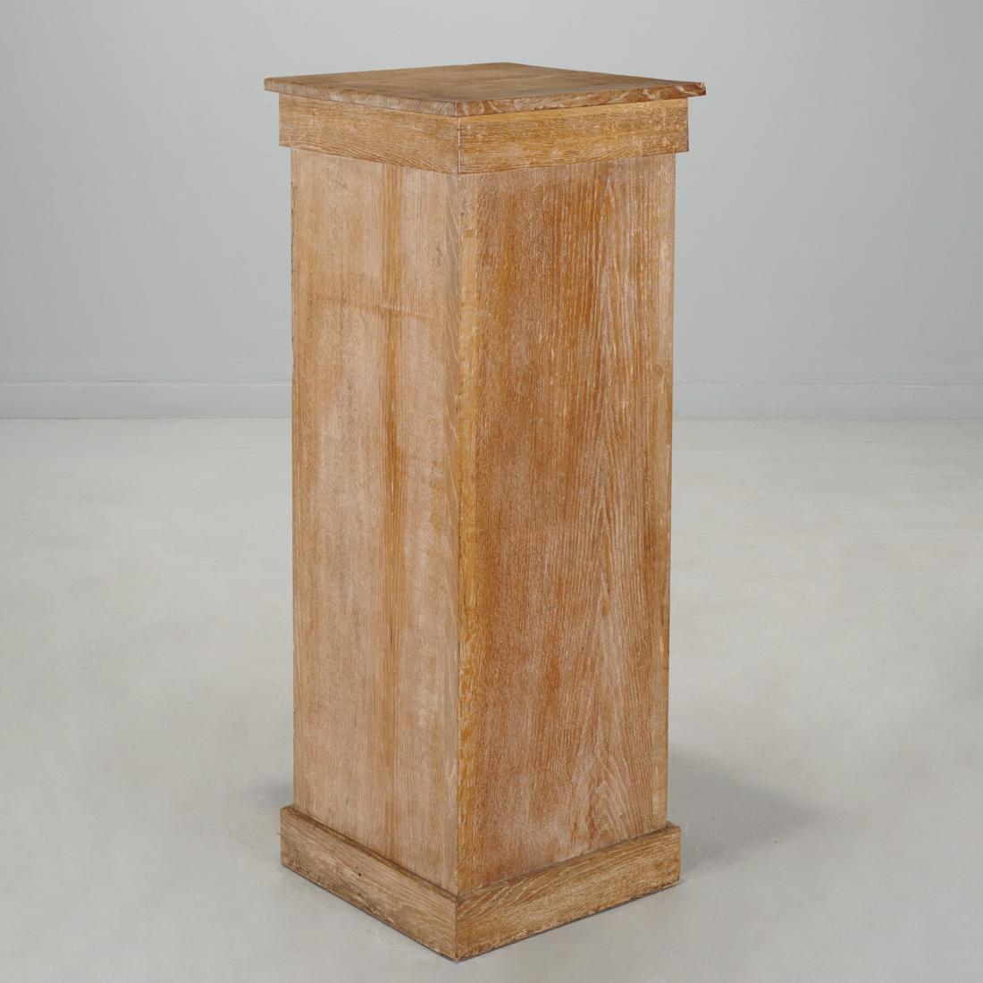 Large Art Moderne cerused oak pedestal (1 of 7)