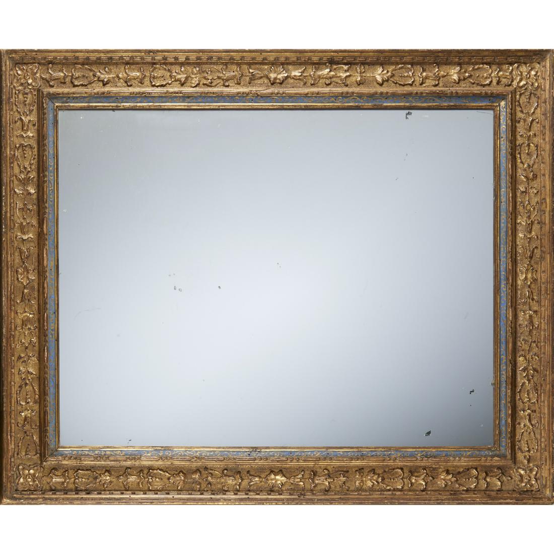 Nice antique Florentine painted giltwood mirror (1 of 5)