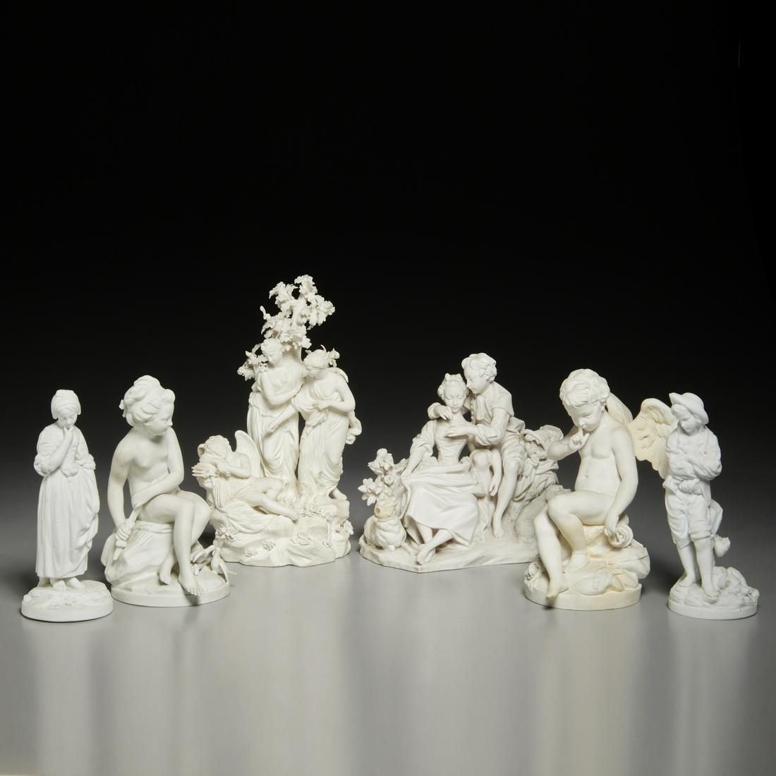 Rare European biscuit porcelain groups, 18th c. (1 of 13)