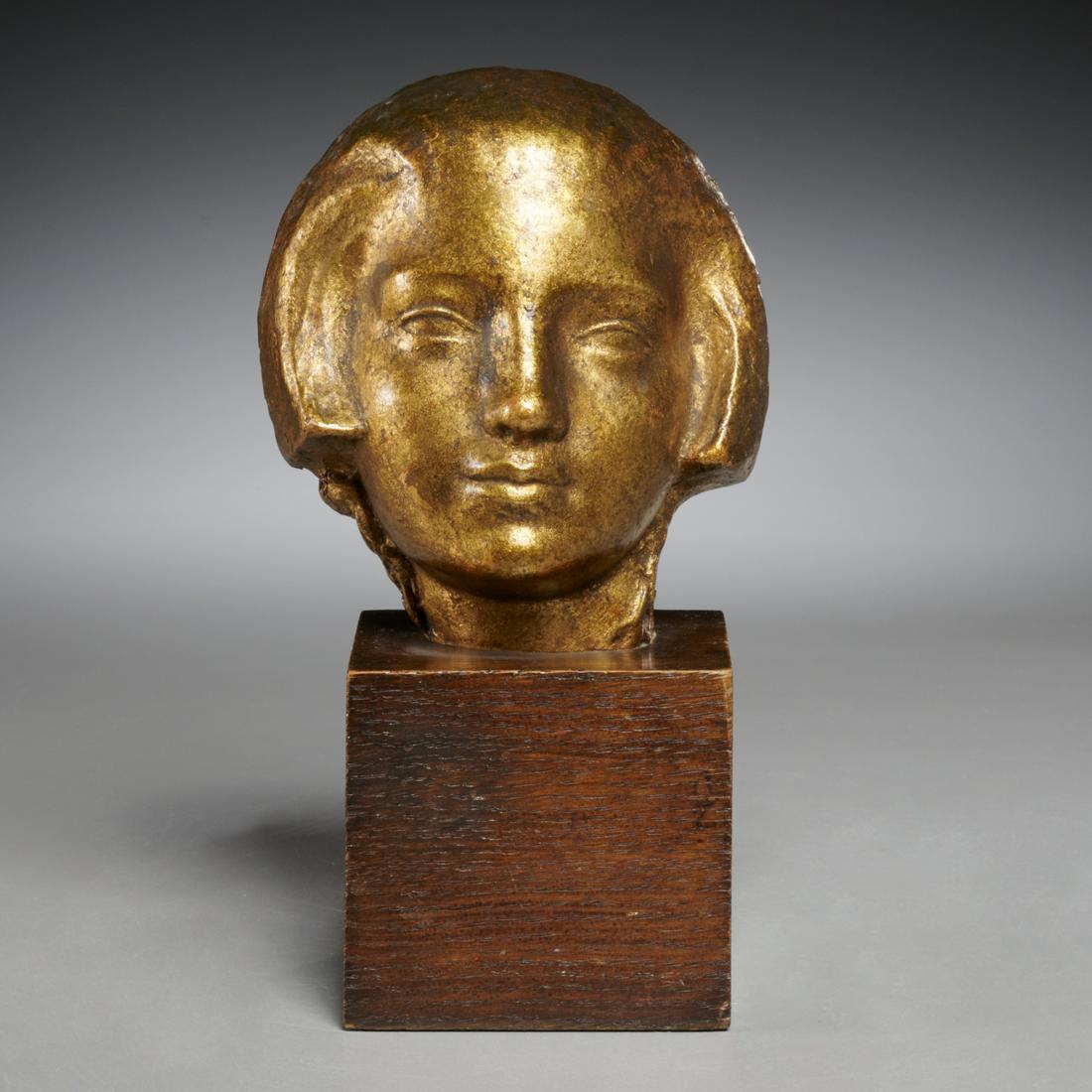 Albert Patrisse, gilt ceramic bust (1 of 6)