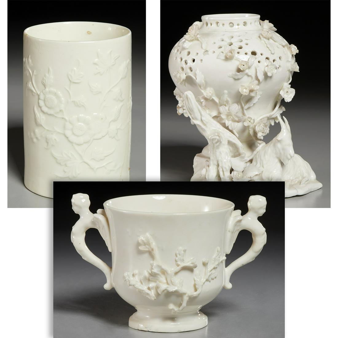 French & Belgian blanc de chine porcelains, 18th c (1 of 14)