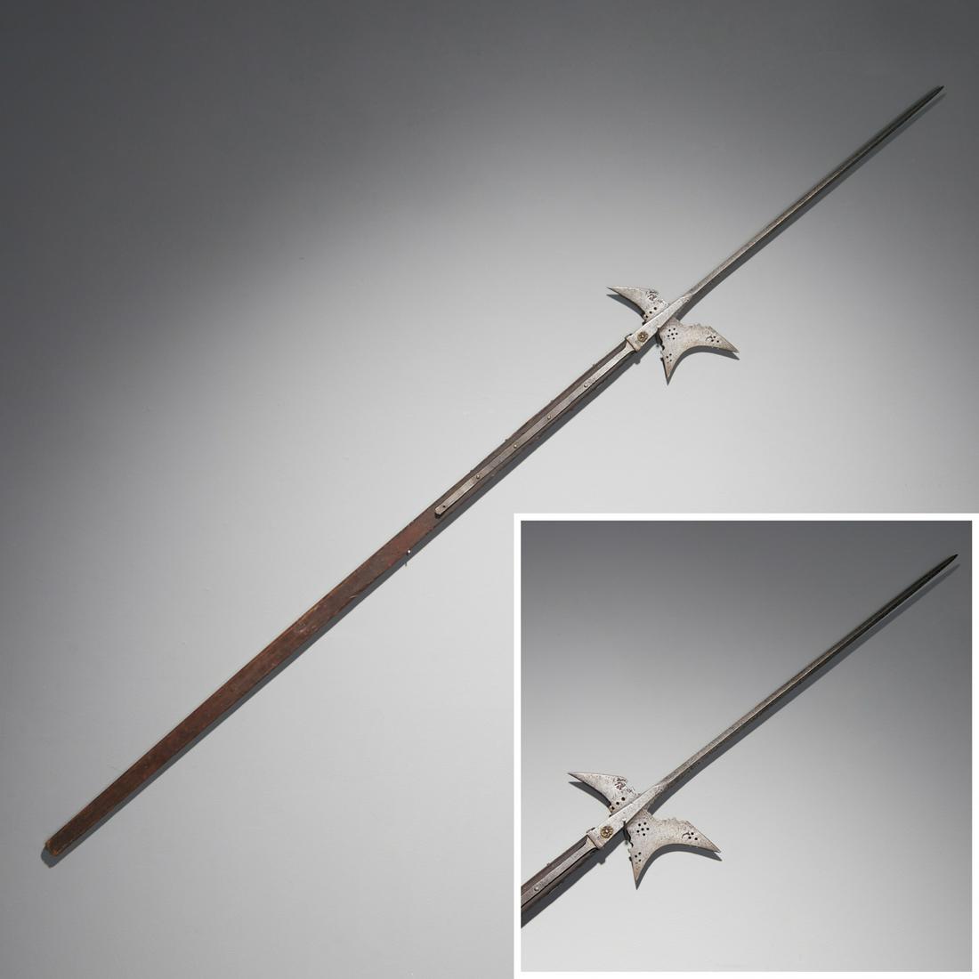 Antique iron halberd, ex Parke-Bernet (1 of 7)