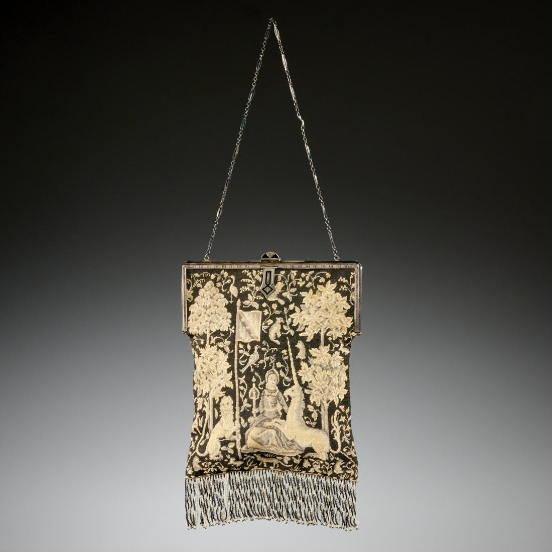 Tiffany & Co. sterling & petit point handbag (1 of 7)