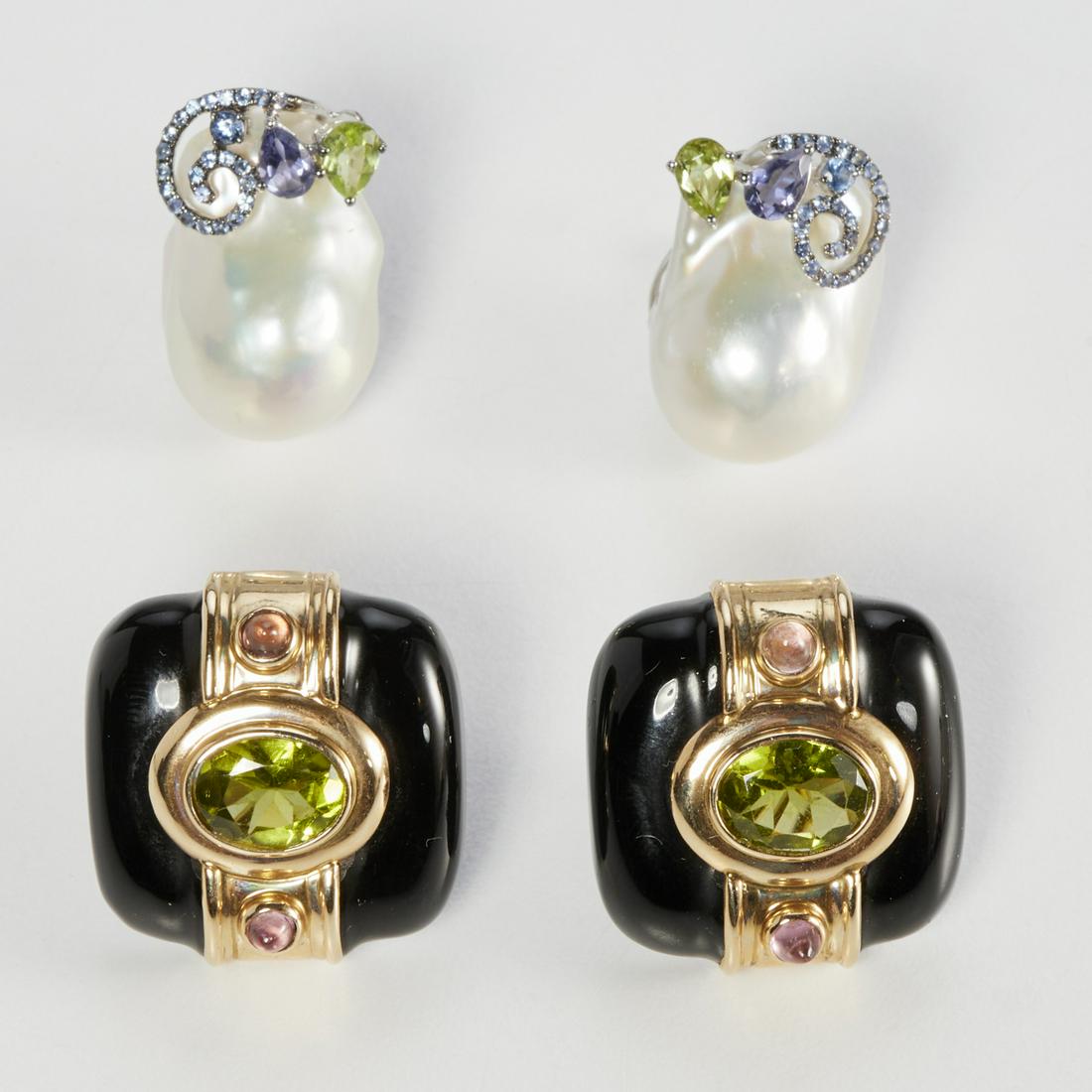 Group of 14k clip style earrings (1 of 7)