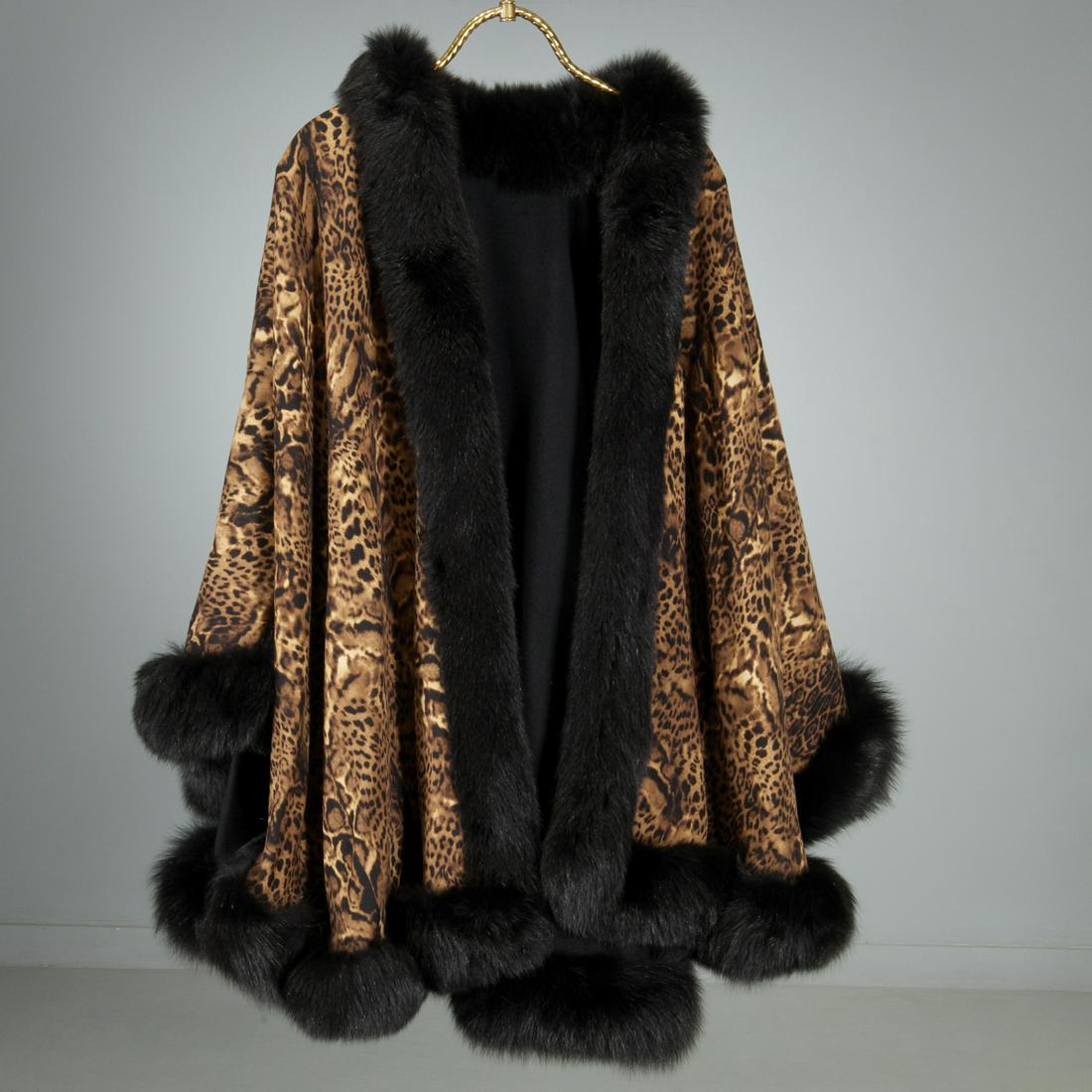Sprung Freres Paris fur trimmed cape (1 of 4)