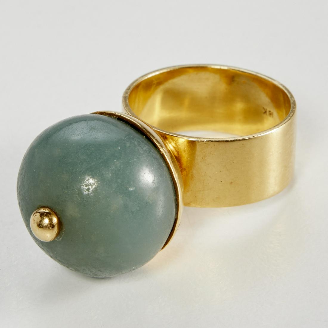 Modernist 18k & stone ring (1 of 4)