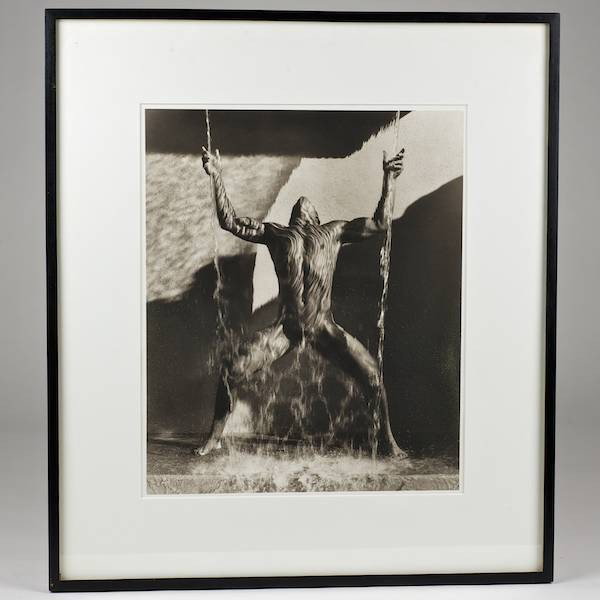 Herb Ritts (1952-2002, American), photograph: Herb Ritts (1952-2002, American), photograph, "Waterfall II: Hollywood", 1988, gelatin silver print, signed, titled, dated and numbered 13/25 in pencil on verso, 18.5" x 15.5" (sight), matted and fram