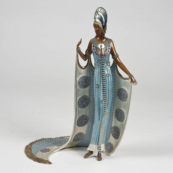 Erte (1892-1990, Russian/French), bronze: Erte (1892-1990, Russian/French), bronze, "Iras", 1990, no. 94/500, Seven Arts Edition, 18.5"h x 12"w