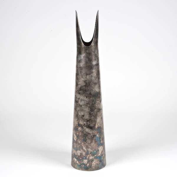 Large silver plated vase attr. to Lino Sabattini: Large silver plated vase attr. to Lino Sabattini, 20th c., apparently unmarked, 20.75"h x 4.75"dia.