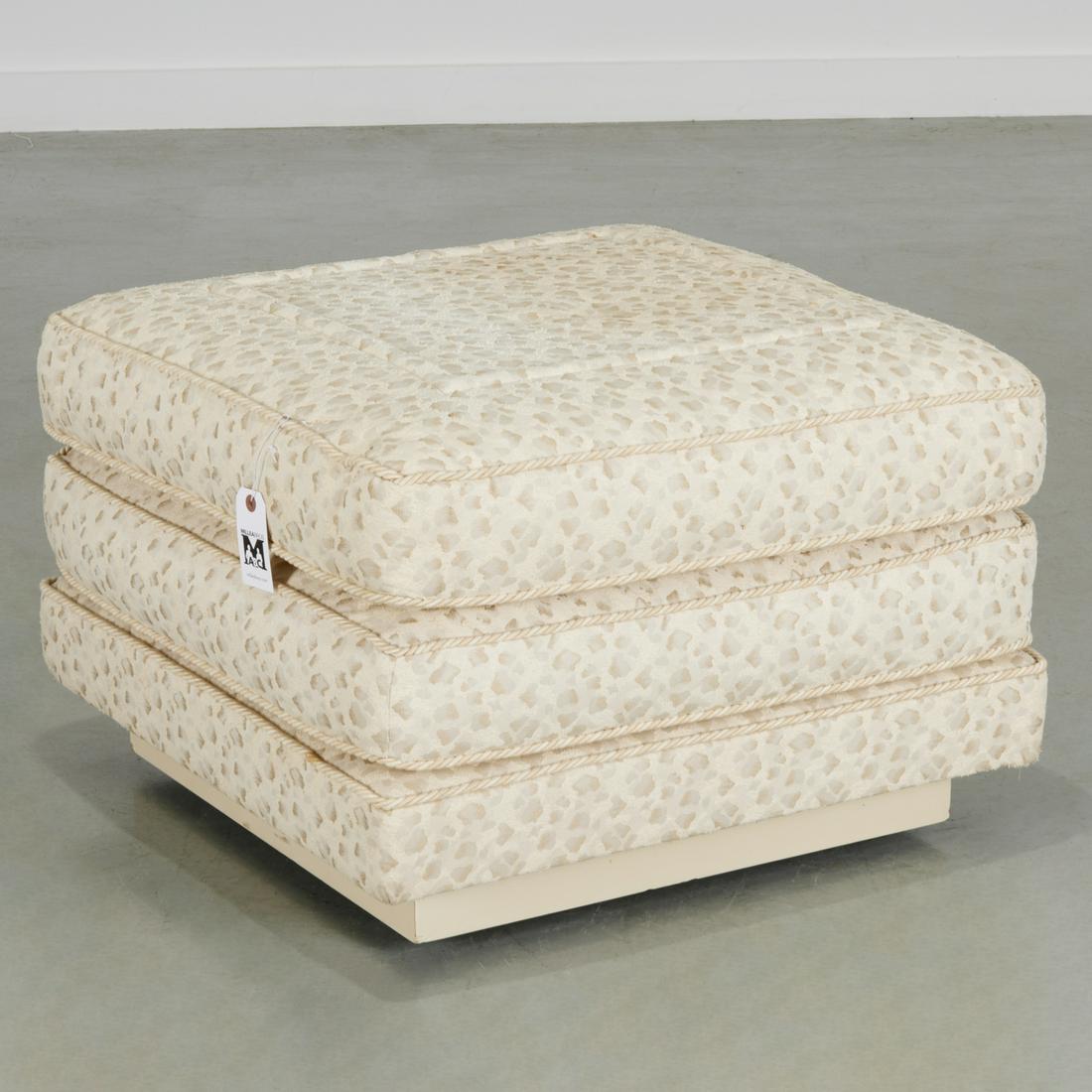 Vintage stacked cushion ottoman (1 of 7)
