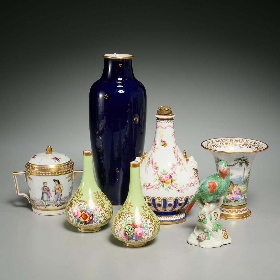 Antique English & Continental porcelains group (1 of 10)