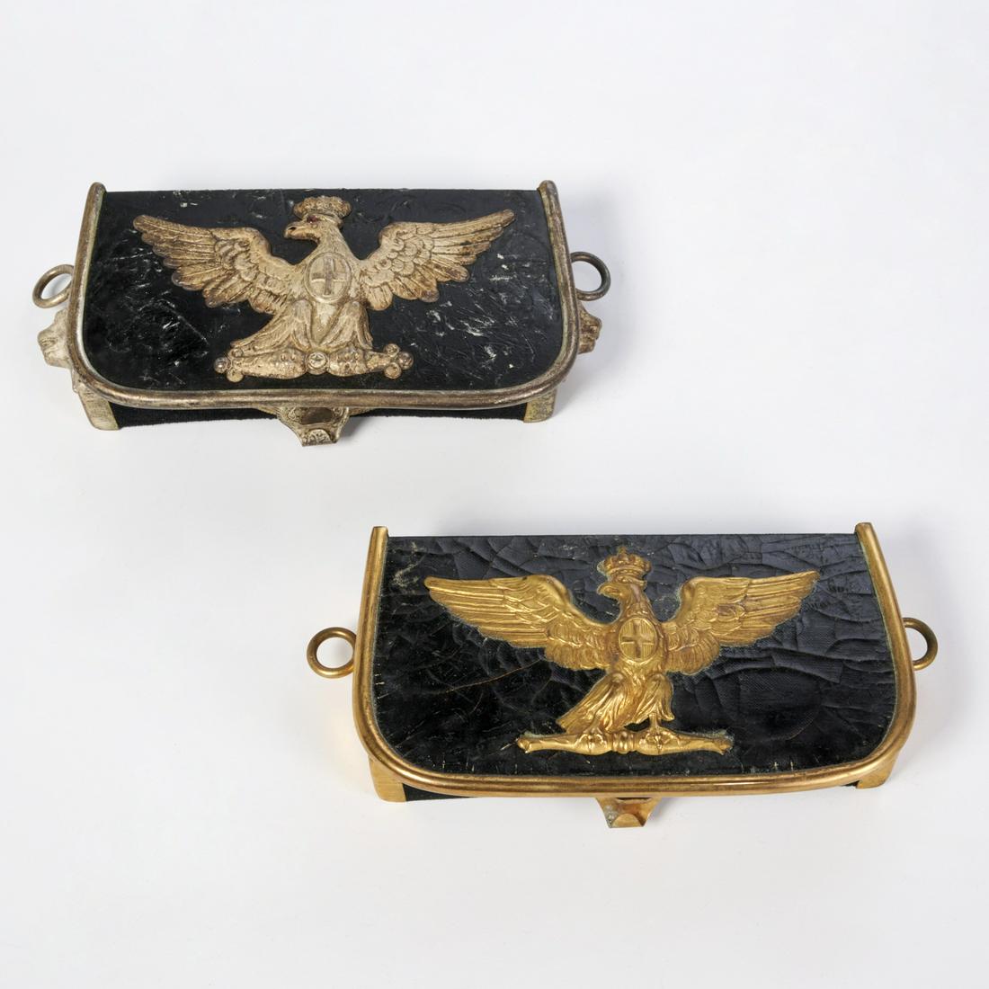 (2) Italian military cartridge boxes, 19th c. (1 of 6)