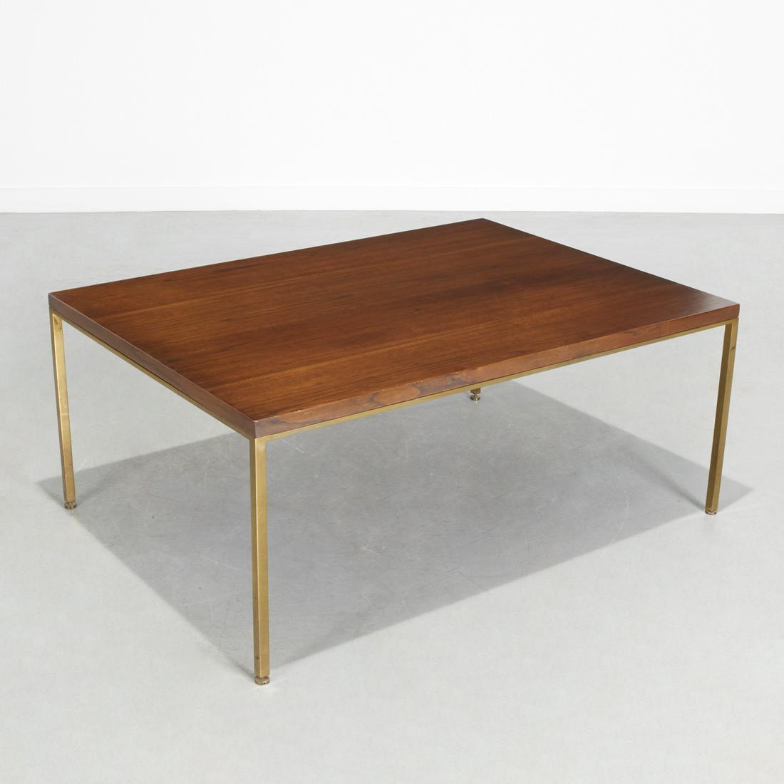 Florence Knoll rosewood and brass coffee table (1 of 6)