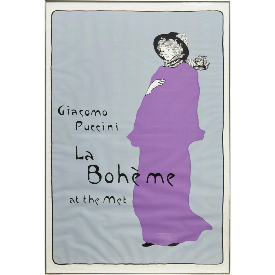 La Boheme, Metropolitan Opera poster, 1988 (1 of 6)