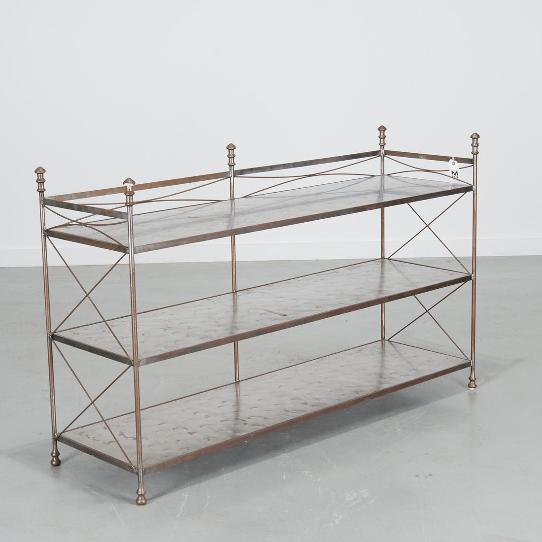 Directoire style steel etagere console (1 of 5)