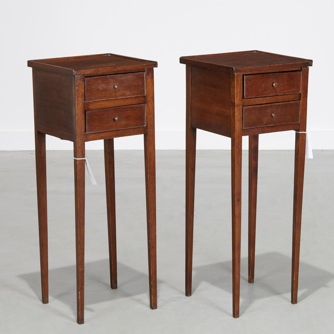 Pair Edwardian mahogany bedside tables (1 of 6)