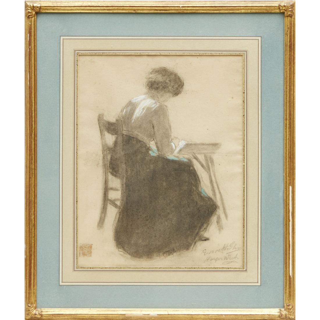 Everett Shinn (attrib), pastel on paper (1 of 7)