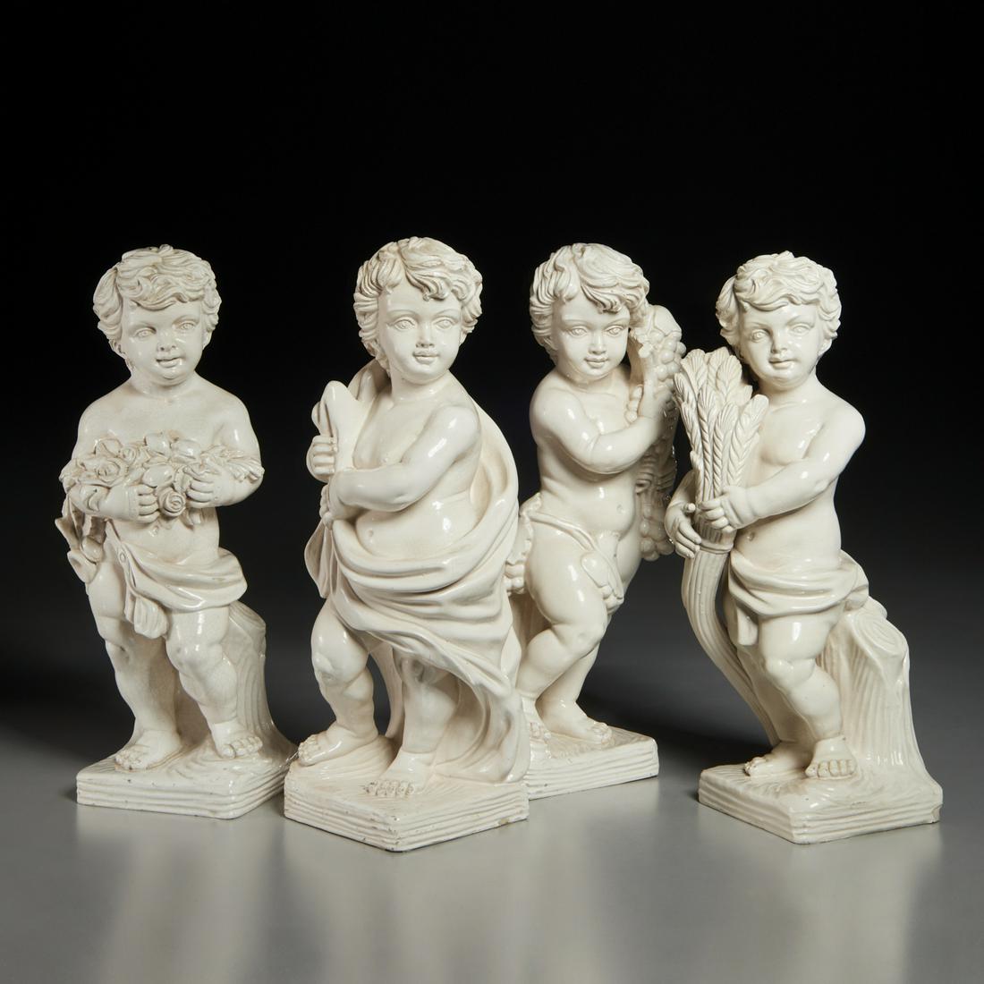 (4) Large Italian majolica allegorical figures (1 of 9)