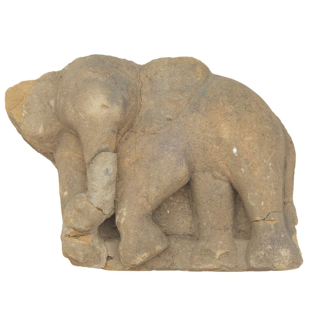 Gupta style elephant terracotta relief panel (1 of 7)