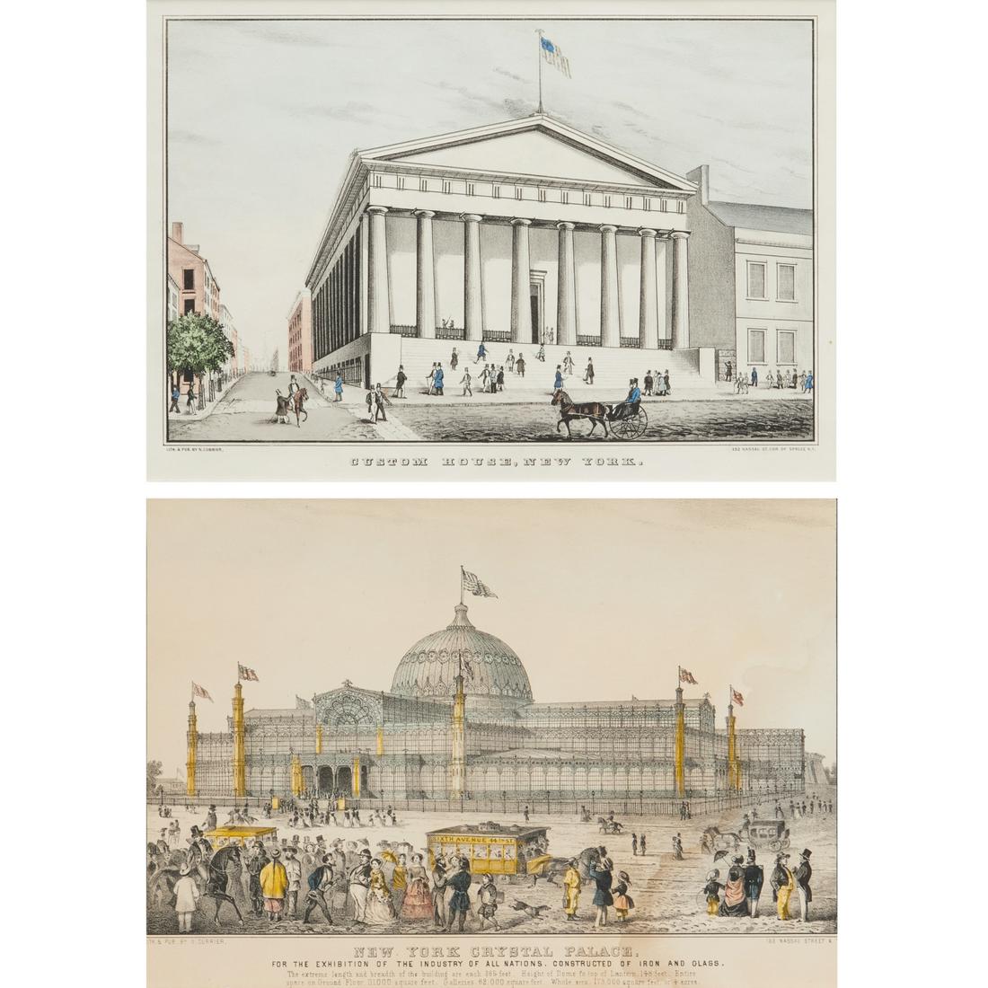 N. Currier, (2) hand-colored lithographs, c. 1850 (1 of 7)