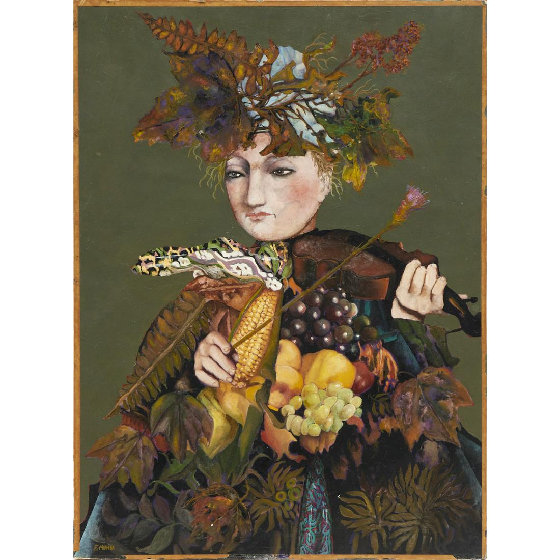 Franco Minei, oil on wood panel, 1978 (1 of 6)