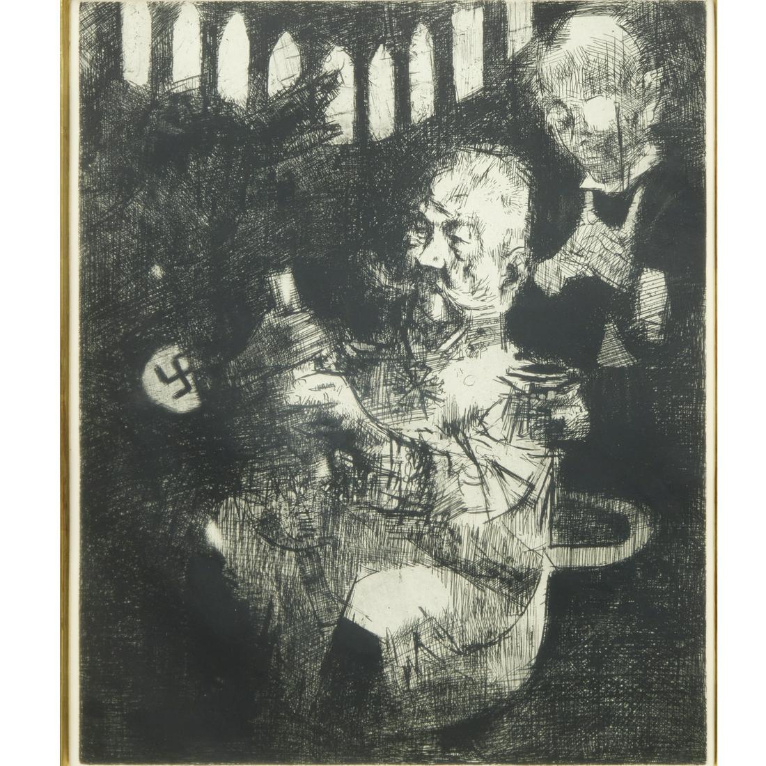 Jack Levine, signed aquatint etching (1 of 9)