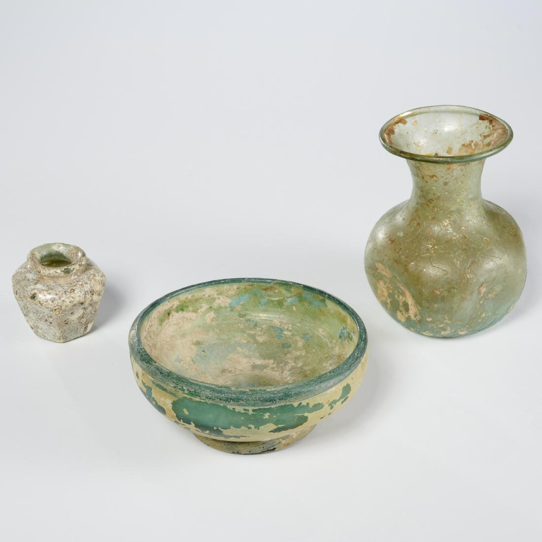 (3) Roman style glass vessels (1 of 6)
