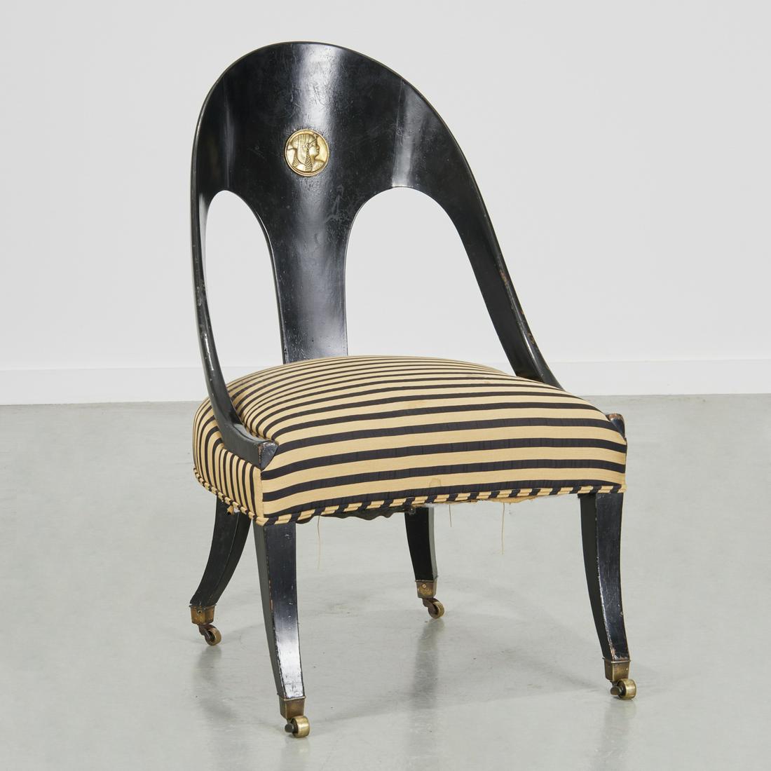 Regency style lacquered spoon back chair (1 of 5)