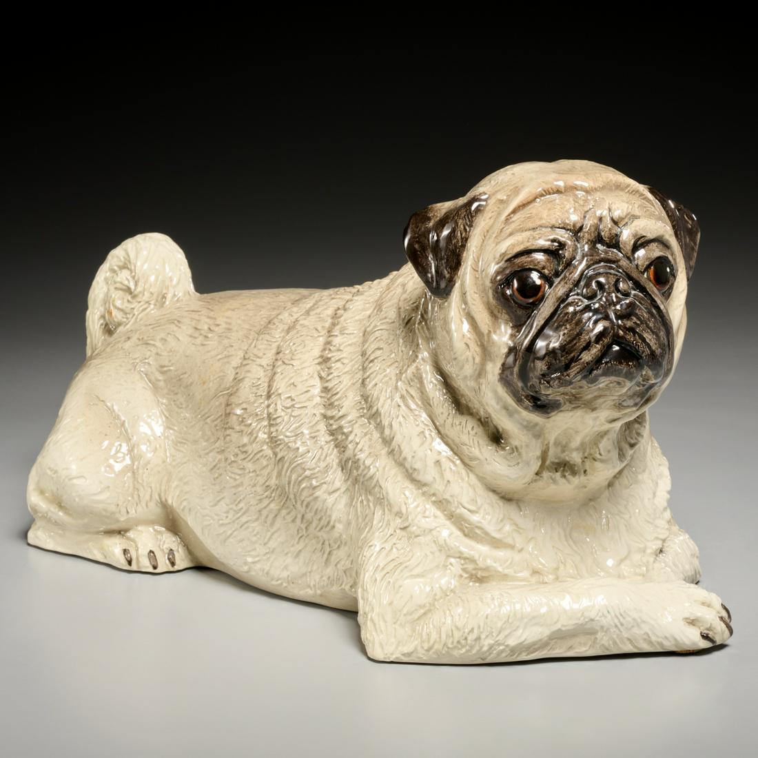 Near life-size ceramic pug (1 of 7)