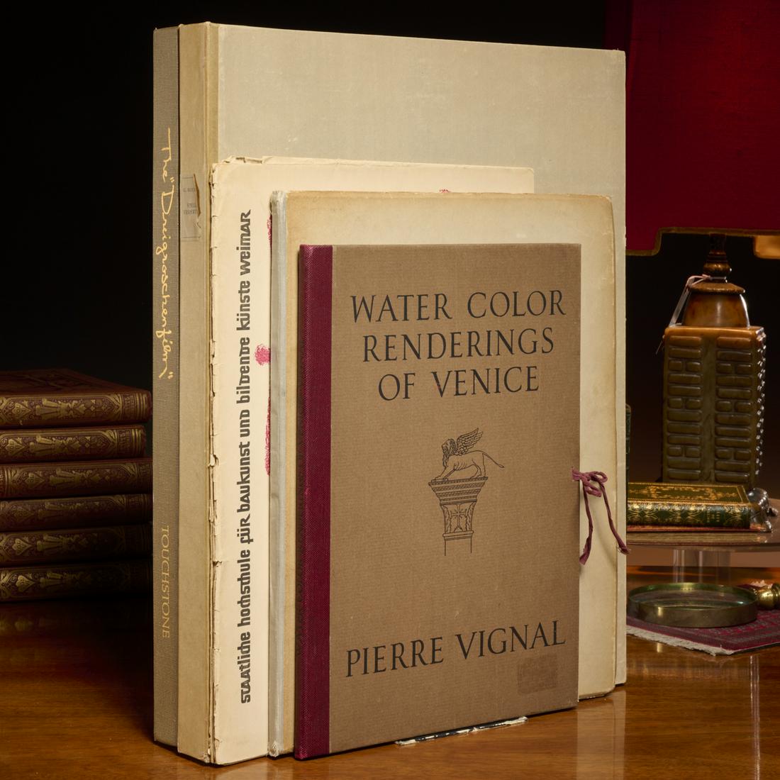 Group of (5) Artist portfolios, incl G. Rouault: Group of (5) Artist portfolios, incl G. Rouault, Includes: 1) Georges Rouault, Stella Vespertina. Rene Drouin, 1947, #1213/2000, 12 color plates, text, in folding case; 2) Jack Levine, The "Dreigrosch