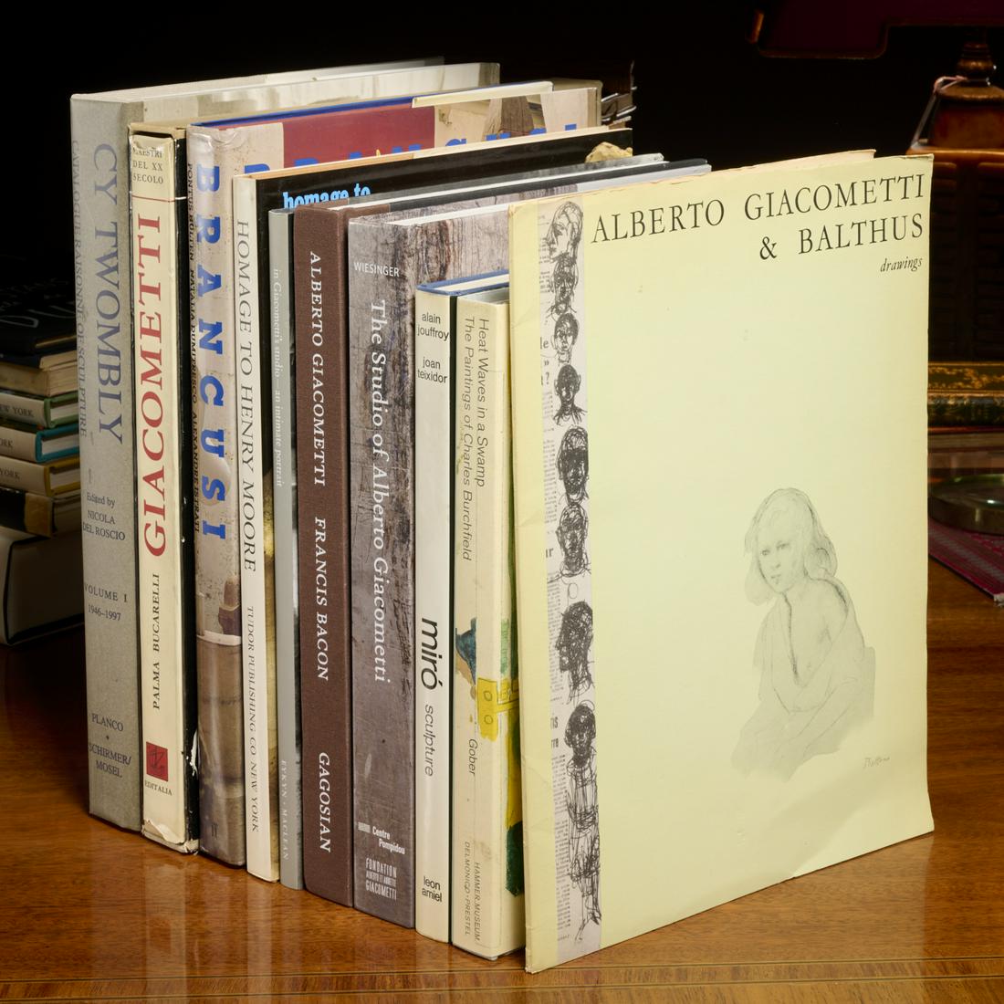 (9) Vols. on sculptors, incl. Giacometti: (9) Vols. on sculptors, incl. Giacometti, Includes: 1) Bucarelli. Giacometti. Editalia, Rome, 1962, in Italian, in slipcase; 2) Alberto Giacometti & Francis Bacon. Isabel and Other Strangers. Gagosian