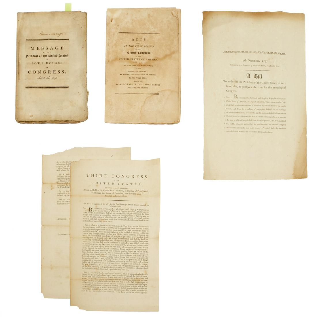Acts of Congress, Washington, Jefferson, Adams (1 of 4)
