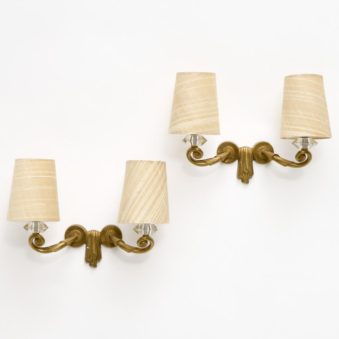 Jules Leleu, pair gilt bronze sconces (1 of 7)