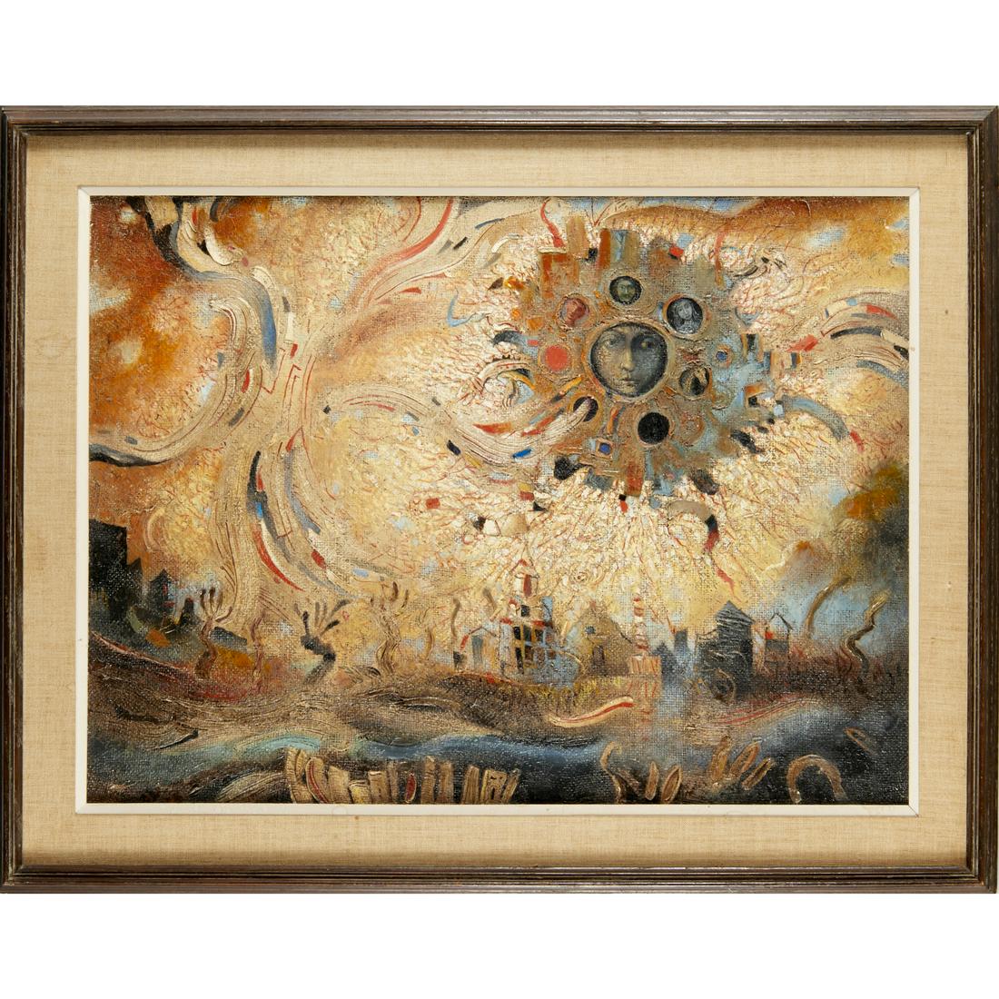 Claude Verlinde, impasto oil on burlap, 1965 (1 of 13)