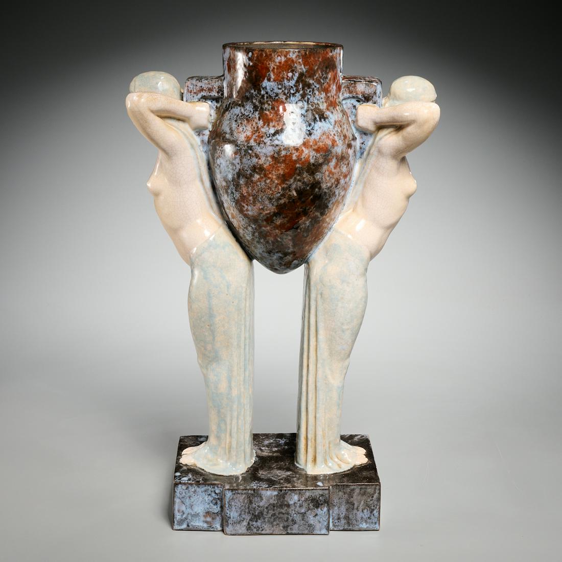 Pierre Lenoir (after), Art Deco faience vase (1 of 10)