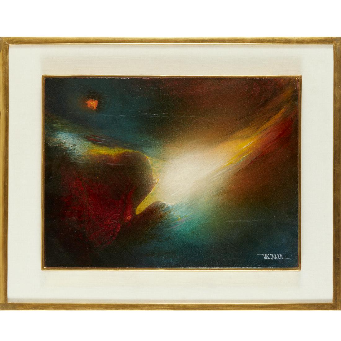 Leonardo Nierman, acrylic on board, 1972 (1 of 8)