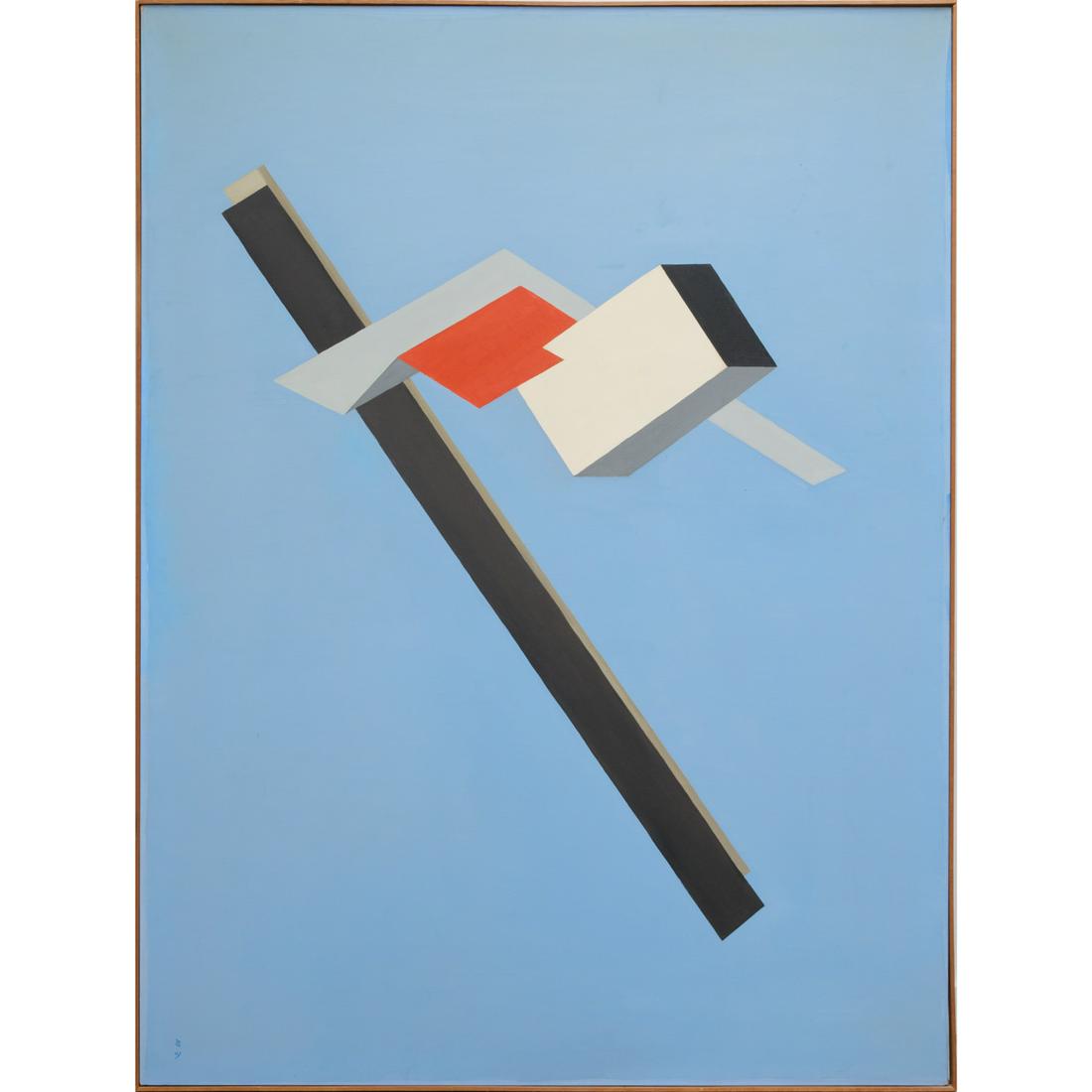 El Lissitzky (manner), large oil on canvas (1 of 6)