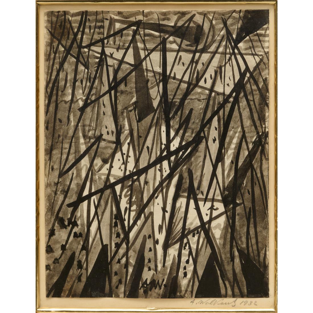 Abraham Walkowitz, 'Cityscape' drawing, 1932 (1 of 7)