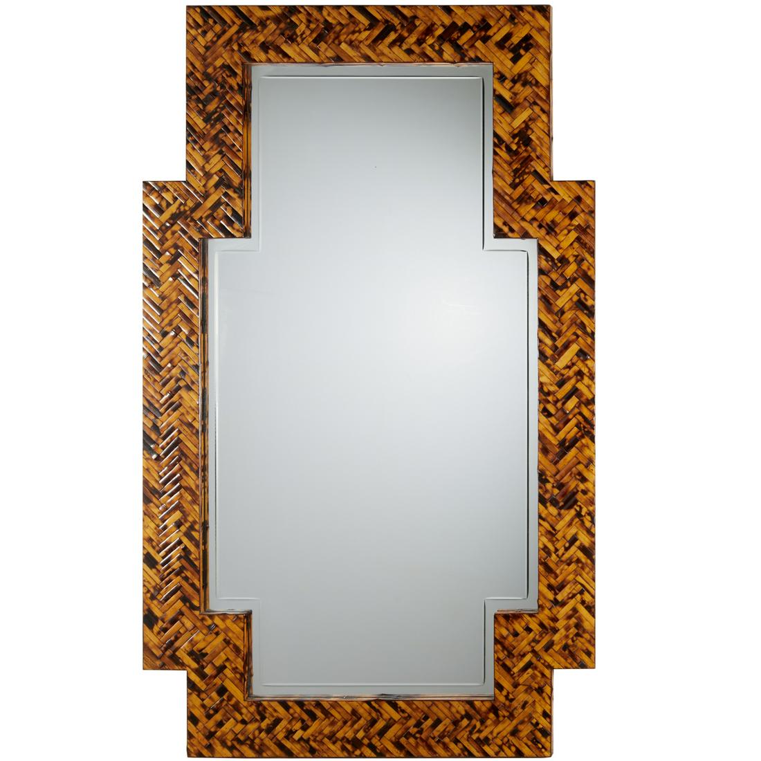 Harrison Van Horn tessellated bamboo mirror (1 of 7)