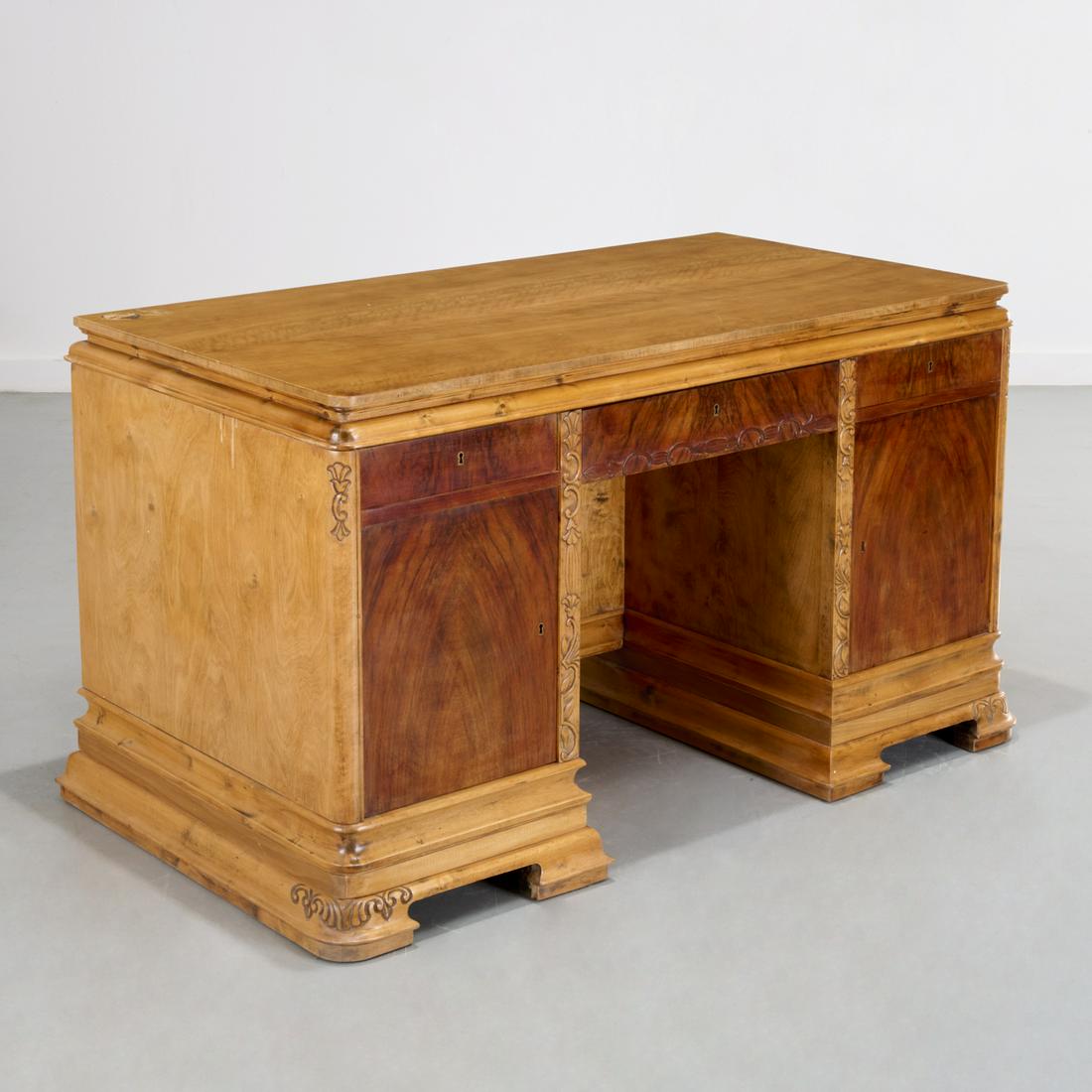 Swedish Grace Movement pedestal desk bookcase (1 of 7)