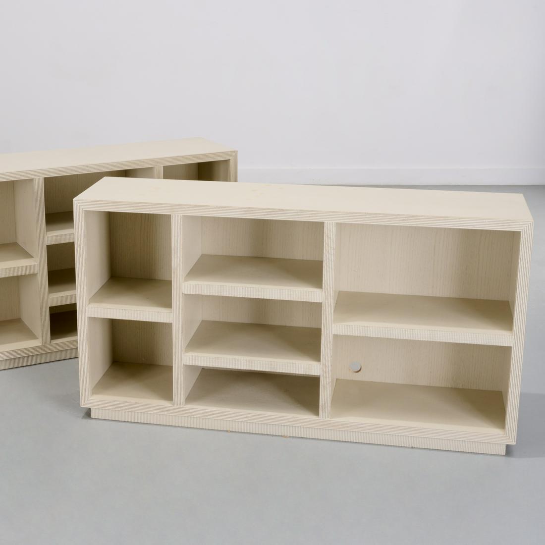 Thomas O'Brien, pair Art Deco style bookcases (1 of 8)