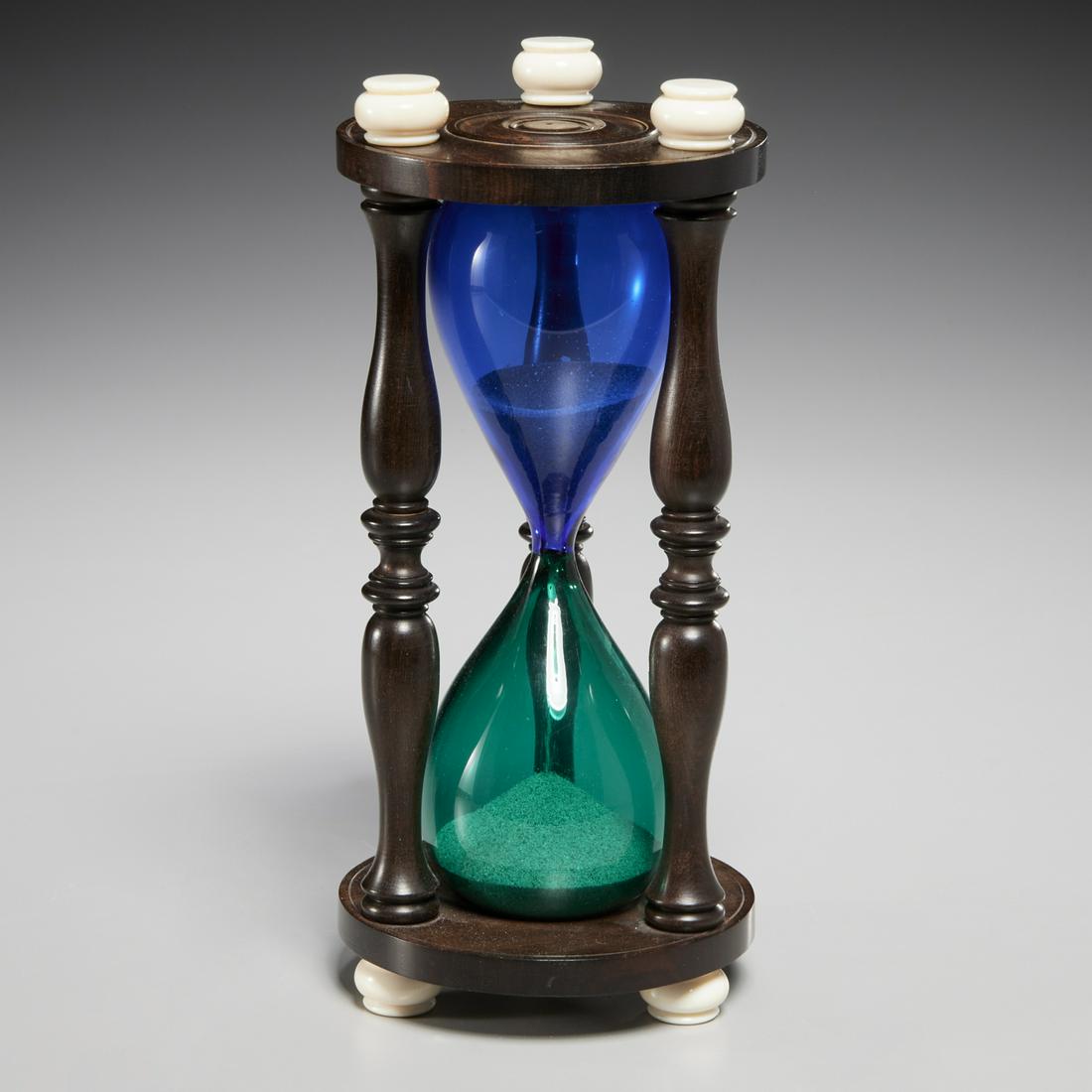 Georgian style glass and ebony clessidra hourglass (1 of 5)