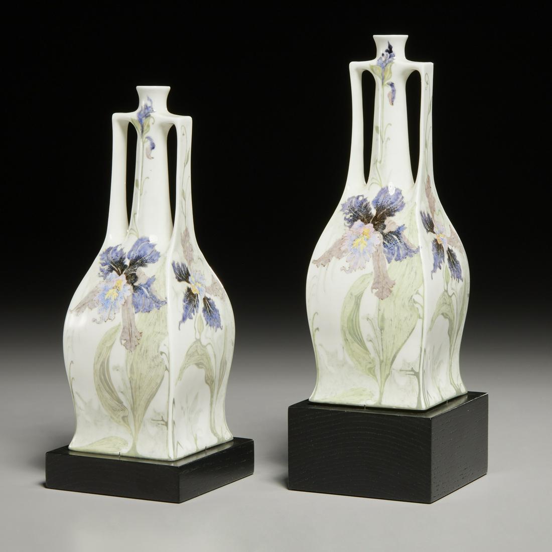 S. Schellink, pair Rozenburg porcelain vases (1 of 10)