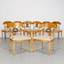 Set (8) Swedish Biedermeier style dining chairs