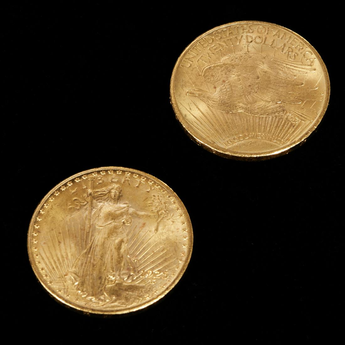 (2) 1925 Saint-Gaudens $20 Gold Double Eagles (1 of 6)