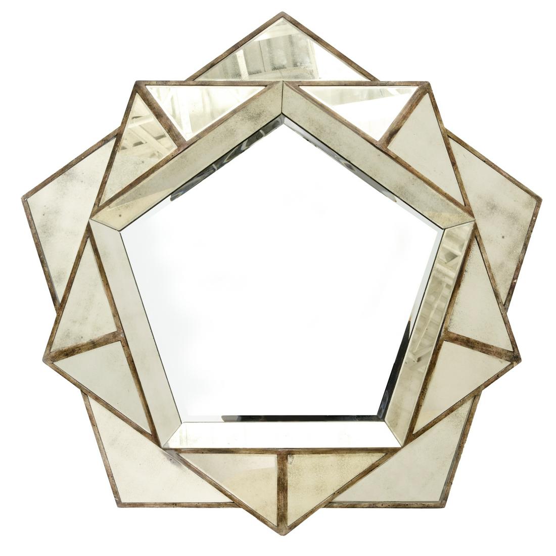 Large Venetian style polygonal wall mirror (1 of 4)