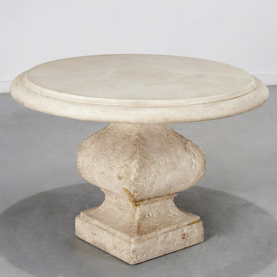 Cast stone pedestal center or garden table (1 of 5)