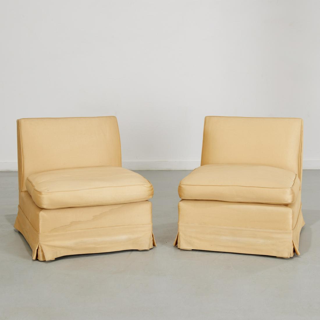 Nice pair Billy Baldwin style slipper chairs (1 of 9)